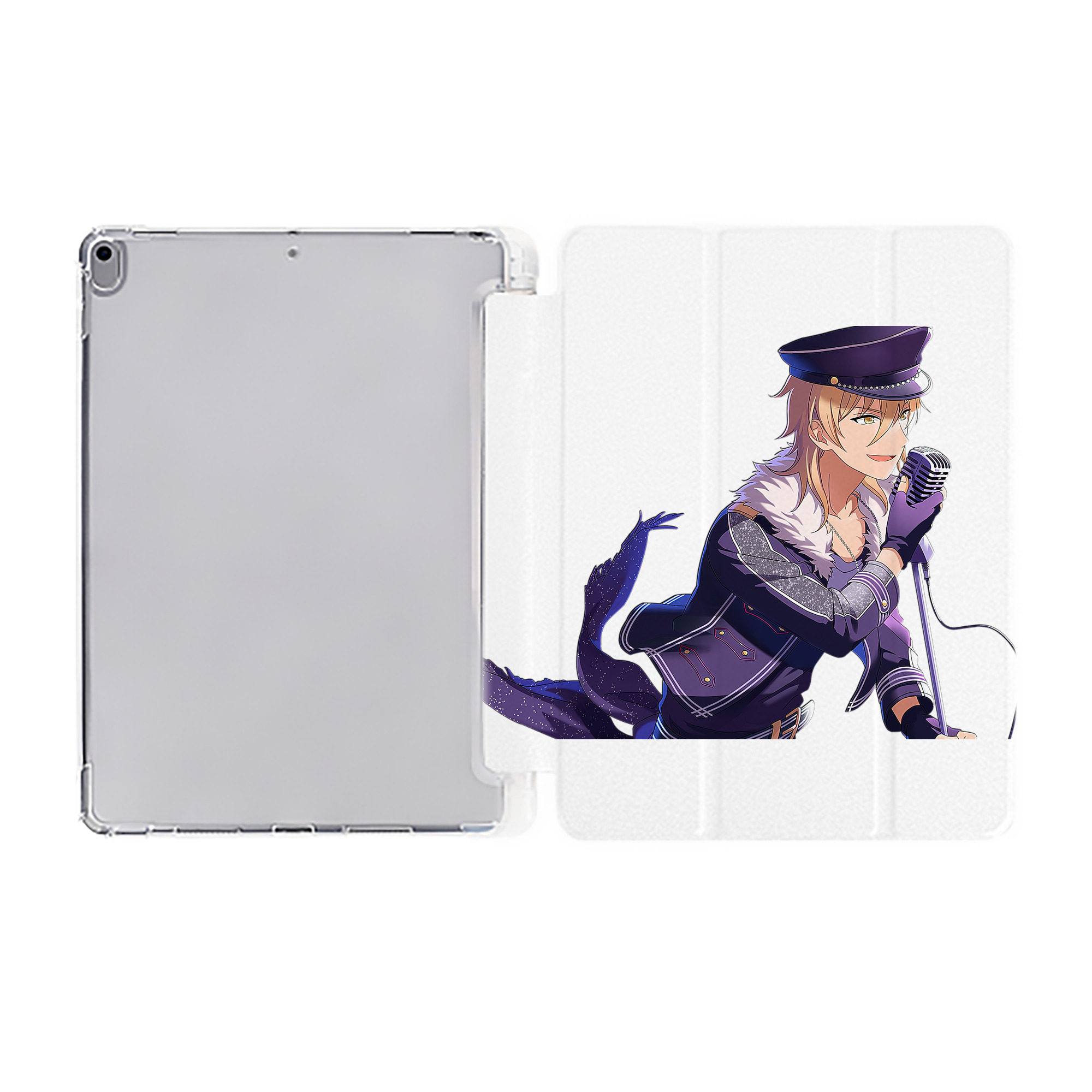 （画像用） あんさんぶるスターズ! Ensemble Stars IPad ケース ペン収納付き 三つ折りスタンド PUレザー×シリコン 対応機種9.5/10.5/10.9インチ